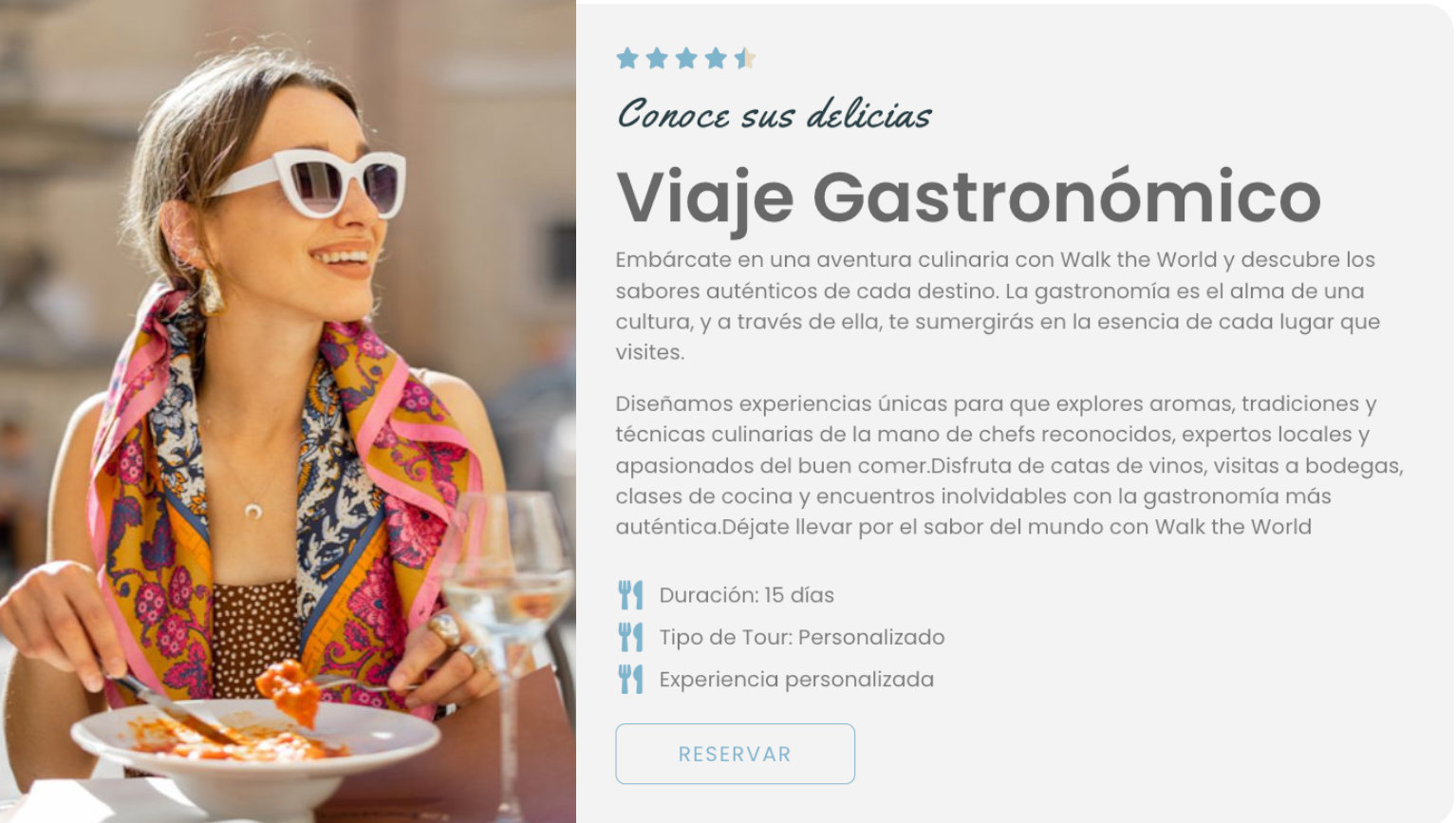 viaje gastronómico